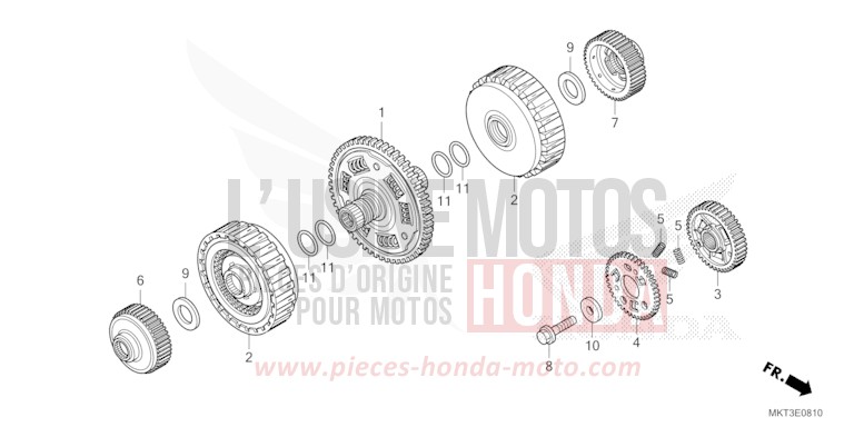 CLUTCH for X-ADV 750 GRAND PRIX RED (R380) from 2022